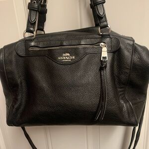 Coach Black Leather Satchel